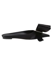 FERRAGAMO - Maxi Bow Leather Slippers #1187828