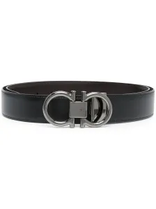 FERRAGAMO - Gancini Leather Adjustable Belt #58506