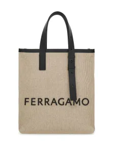 FERRAGAMO - Logo Canvas Tote #1152946