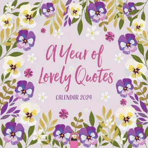 Year of Lovely Quotes 2024 Wall Calendar