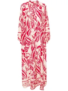 FOR RESTLESS SLEEPERS - Printed Crepe De Chine Long Dress