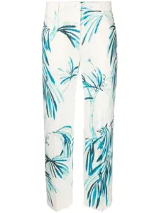 FOR RESTLESS SLEEPERS - Wide-leg Printed Cotton Trousers