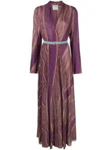 FORTE FORTE - Lurex Jacquard Jersey Long Cross Dress #1264704