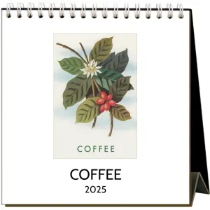 Coffee 2025 Easel Desk Calendar