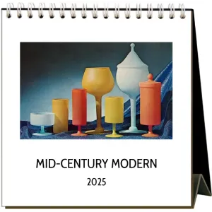 Mid-Century Modern 2025 Easel Desk Calendar