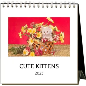 Nostalgic Cute Kittens 2025 Easel Desk Calendar