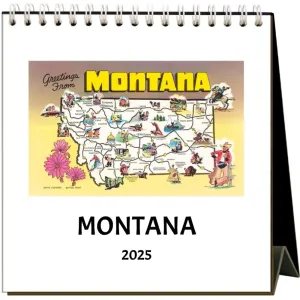 Nostalgic Montana 2025 Easel Desk Calendar