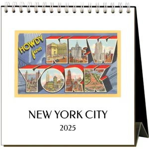 Nostalgic New York City 2025 Easel Desk Calendar