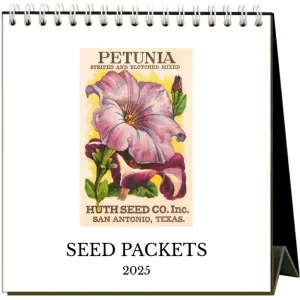 Seed Packets 2025 Easel Desk Calendar