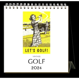 Golf 2024 Easel Desk Calendar