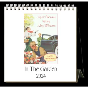 In the Garden 2024 Easel Desk Calendar