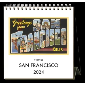 San Francisco Nostalgic 2024 Easel Desk Calendar