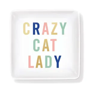Cat Lady Multi Square Porcelain Tray