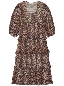 GANNI - Leopard Print Midi Dress #1214741