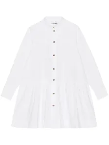 GANNI - Organic Cotton Mini Shirt Dress #1214637