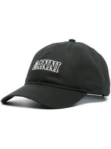 GANNI - Logo Cotton Baseball Cap #1214640