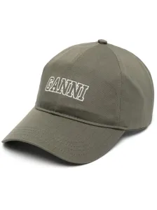 GANNI - Logo Cotton Baseball Cap #1214743