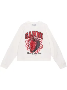 GANNI - Printed Organic Cotton Sweatshirt #1214758