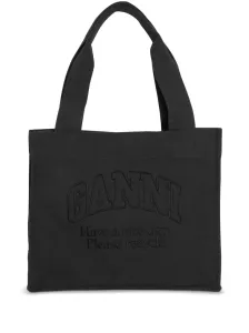 GANNI - Logo Cotton Tote Bag