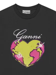 GANNI - Printed Cotton T-shirt #1214653
