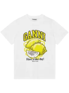 GANNI - Printed Cotton T-shirt #1214726