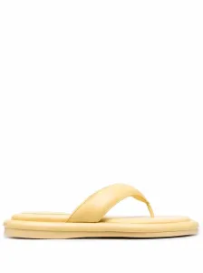 GIA COUTURE - Leather Puffy Flat Thong Slippers #819028