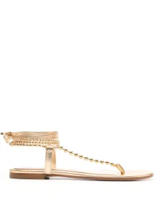 GIANVITO ROSSI - Soleil Leather Thong Sandals #1226219