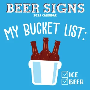 Beer Signs 2025 Wall Calendar