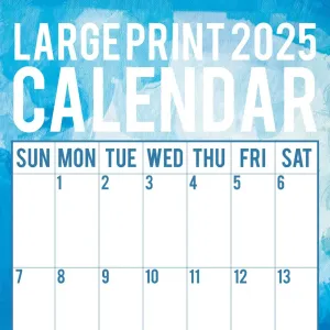 Large Print 2025 Wall Calendar #1294769
