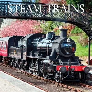 Steam Trains 2025 Wall Calendar