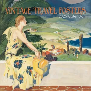 Vintage Travel Posters 2025 Wall Calendar