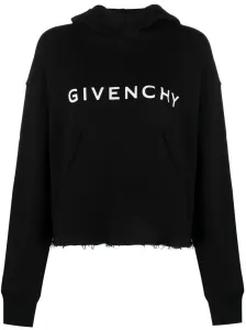 GIVENCHY - Logo Cotton Cropped Hoodie #1179409