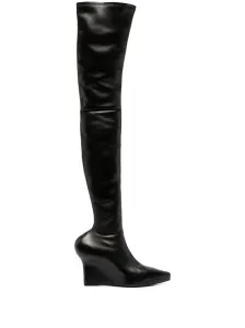 GIVENCHY - Leather Over The Knee Heel Boots #824856