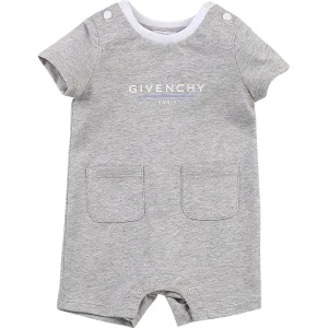 Givenchy Baby Boys Cotton Babygrow Grey 12M