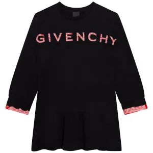 Givenchy Girls Bandana Print Logo Dress Black 6Y