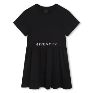 Givenchy Girls 4G Print Dress in Black 10A 100% Cotton - Trimming: 39% Polyamide, 33% Polyester, 28% Elastane