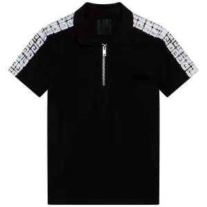 Givenchy Boys 4G Chain Polo Shirt Black 12Y