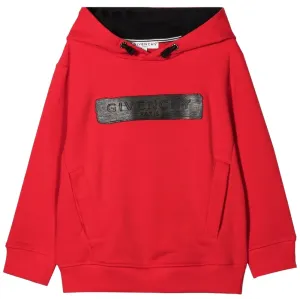 Givenchy Boys Logo Embossed Hoodie Red 10Y