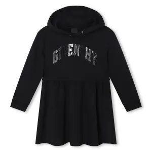 Givenchy Logo Hooded Dress in Black 10A 86% Cotton, 14% Polyester - Trimming: 98% 2% Elastane Lining: 100% Cotton
