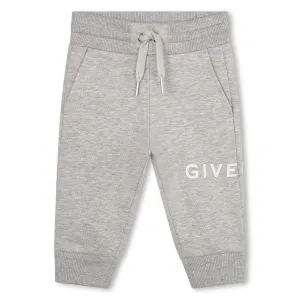 Givenchy Baby Unisex Logo Print Joggers in Grey 12M Marl 86% Cotton, 14% Polyester - Trimming: 98% 2% Elastane