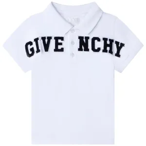 Givenchy Baby Boys Logo Polo Shirt White 12M