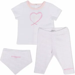 Givenchy Baby Girls Heart Print Set White 18M