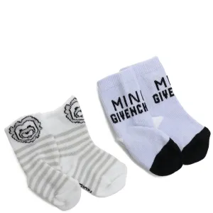 Givenchy Baby Girls Lion Logo Socks in White EU 15