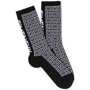 Givenchy Unisex 4g Logo Socks Black 27-30