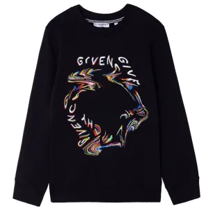Givenchy - Boys Black Graphic Print Sweater 10Y