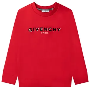 Givenchy - Boys Red Logo Print Sweater 4Y
