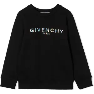 Givenchy Girls Foil Logo Print Sweatshirt Black 10Y