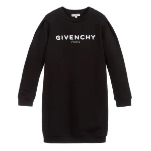 Givenchy Girls Logo Sweatshirt Dress Black 10Y