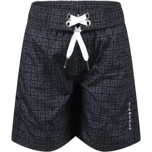 Givenchy Boys Logo Swim-shorts Black 10Y