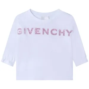 Givenchy Baby Girl Bandana Print T-shirt White 12M Pink